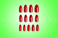 Ногти накладные самоклеющиеся "NFC", овальной формы, цвет красный. арт 012