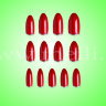 Ногти накладные самоклеющиеся "NFC", овальной формы, цвет красный. арт 012