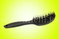 Изогнутая расчёска микс с натуральными щетинками и длинными зубцами. арт 25223-2