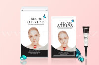 Патчи - тейпы «Secret strips» для носогубной части лица и щек. арт 143