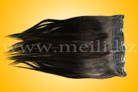 Натуральные прошитые волосы для наращивания, цвет "темный каштан", №2