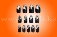Ногти накладные самоклеющиеся "Art stile", овальной формы, цвет черный серебро. арт 012-4