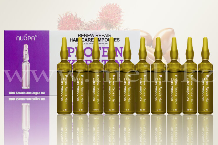 Сыворотка - масло для сильно поврежденных и сухих волос «Nu-spa protein+keratin». арт 830