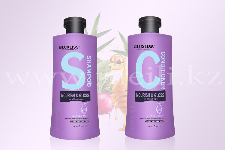 Шампунь и кондиционер для питания и блеска волос «Luxliss»