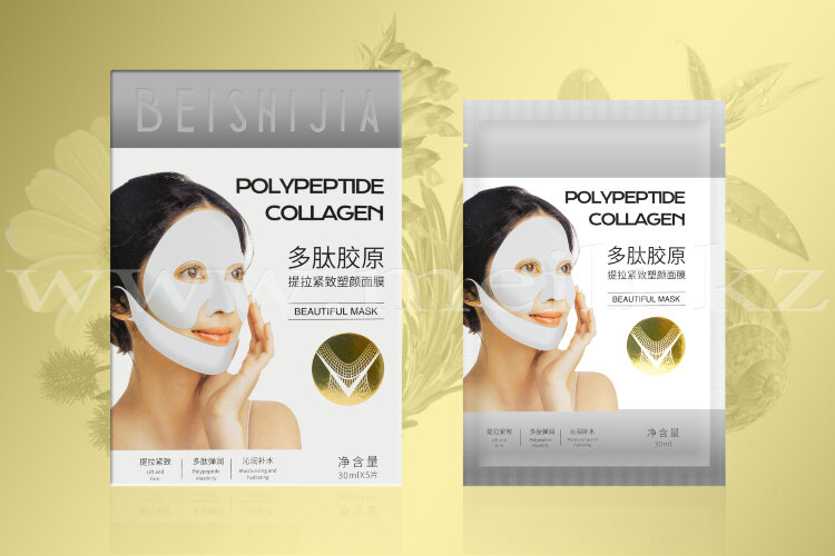 Маска салфетка лифтинг для лица «Polypeptide & collagen». арт 714