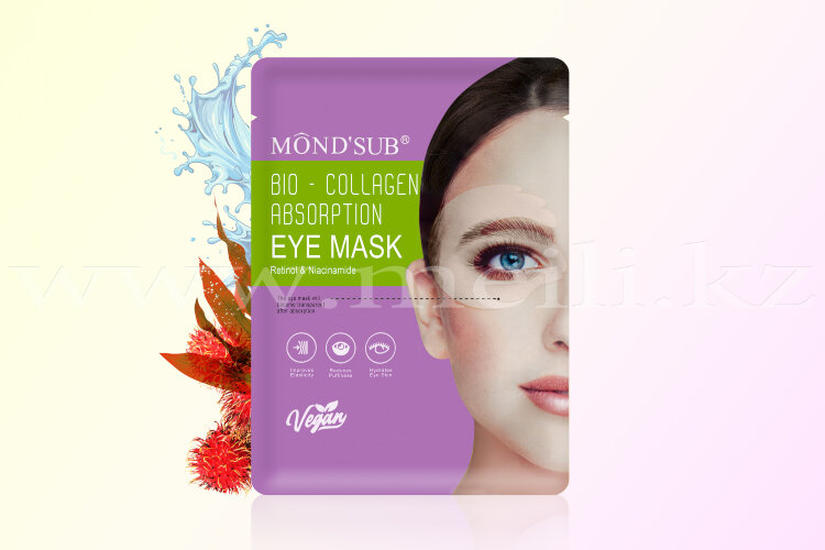Гидрогелевые патчи вокруг глаз «Retinol & Niacinamide Bio-collagen eye skin mask». арт 291