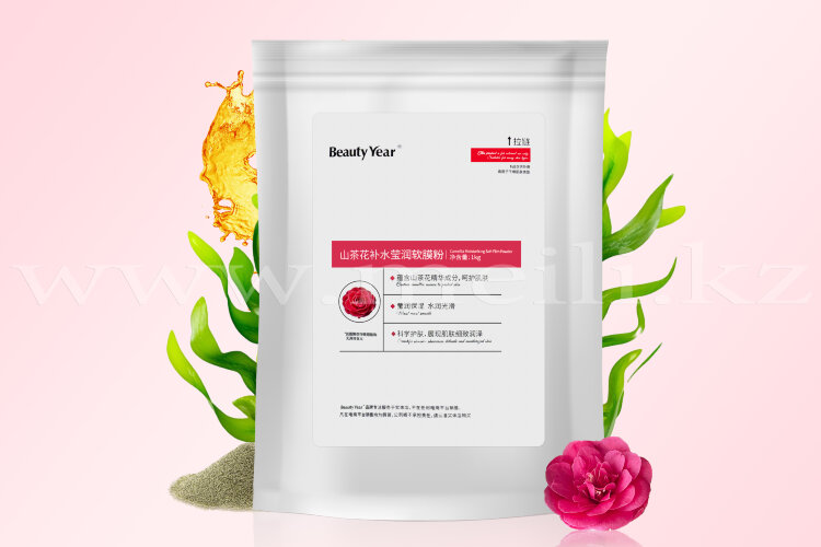 Альгинатная маска для омоложения и тонуса кожи лица «Camellia alginate face mask».  арт 697
