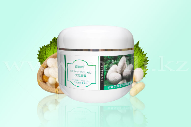 Массажная крем маска для лица «Silk collagen massage  face cream mask». арт 481