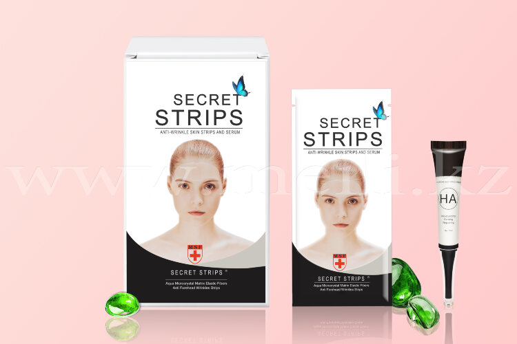 Патчи - тейпы «Secret strips» для лба. арт 129