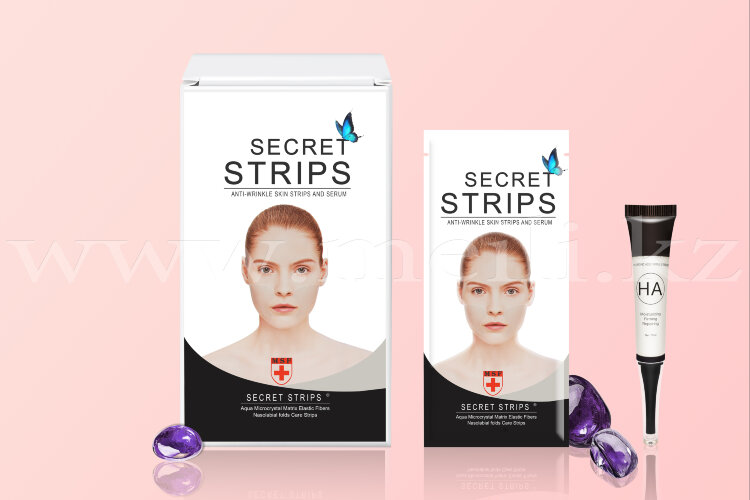 Патчи - тейпы «Secret strips» для носогубной части. арт 112